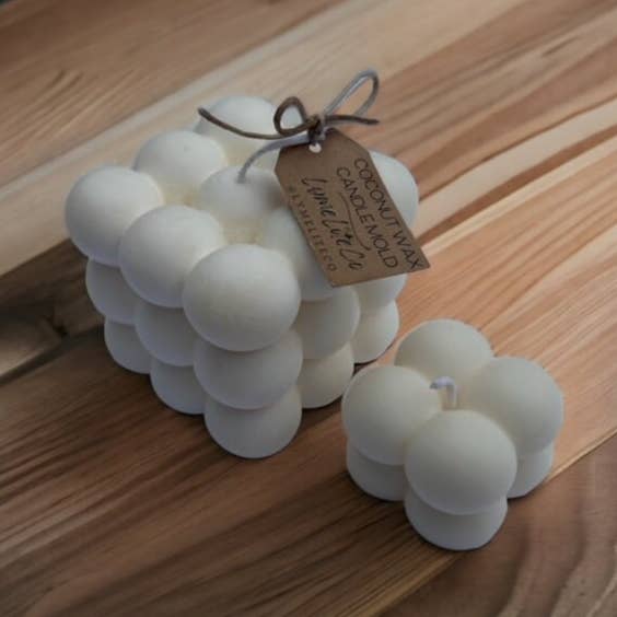 Vela de coco con forma de cubo de burbujas | Regalo perfecto para él y para ella para venta al por mayor de Lymeliteco