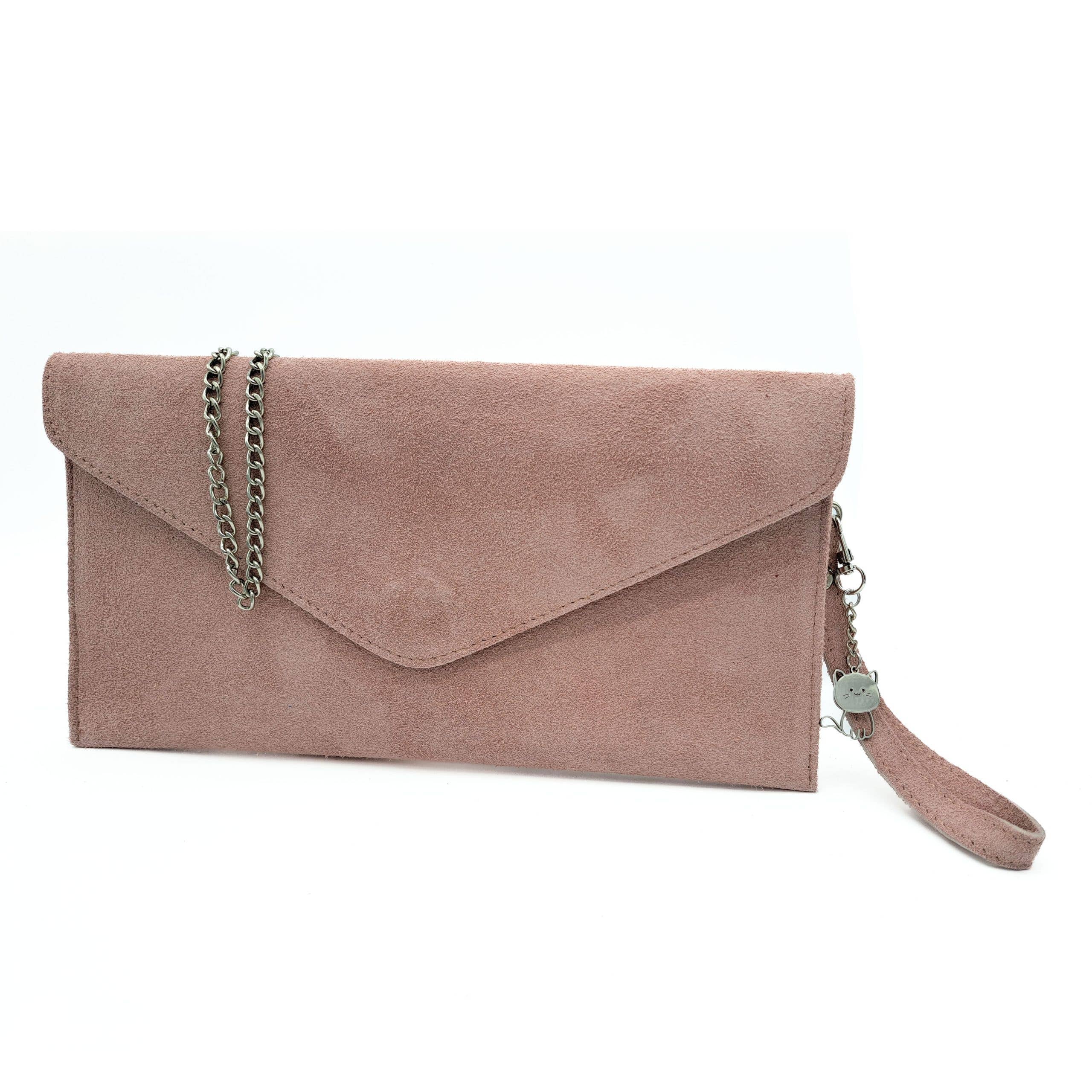 Ellas Trading - Wholesale Clutch Bag - Women's - Italian Suede Envelope Clutch Messenger Handbag2