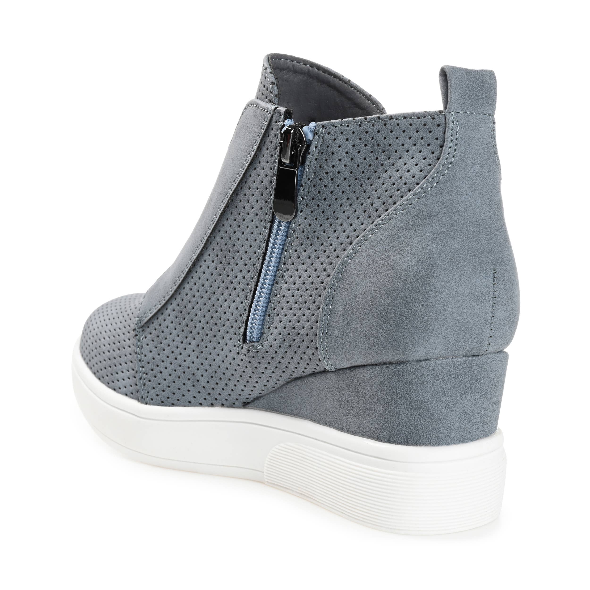 Journee - Wholesale Slip On Sneakers - Women's - Clara Wedge Sneakers In Faux Leather11
