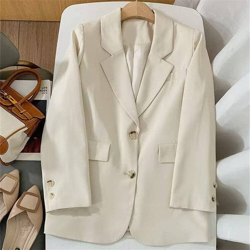 Plush Looks - Wholesale Suit Jacket - Women's - Stylish Solid Color Women's Fashion Suit Jacket1