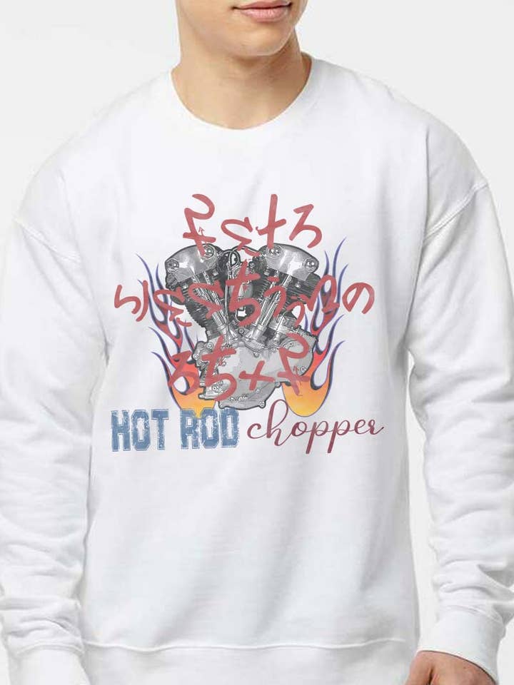M7649-SW HOT ROD CHOPPER sweatshirts met grafische print voor wholesale door HARANG