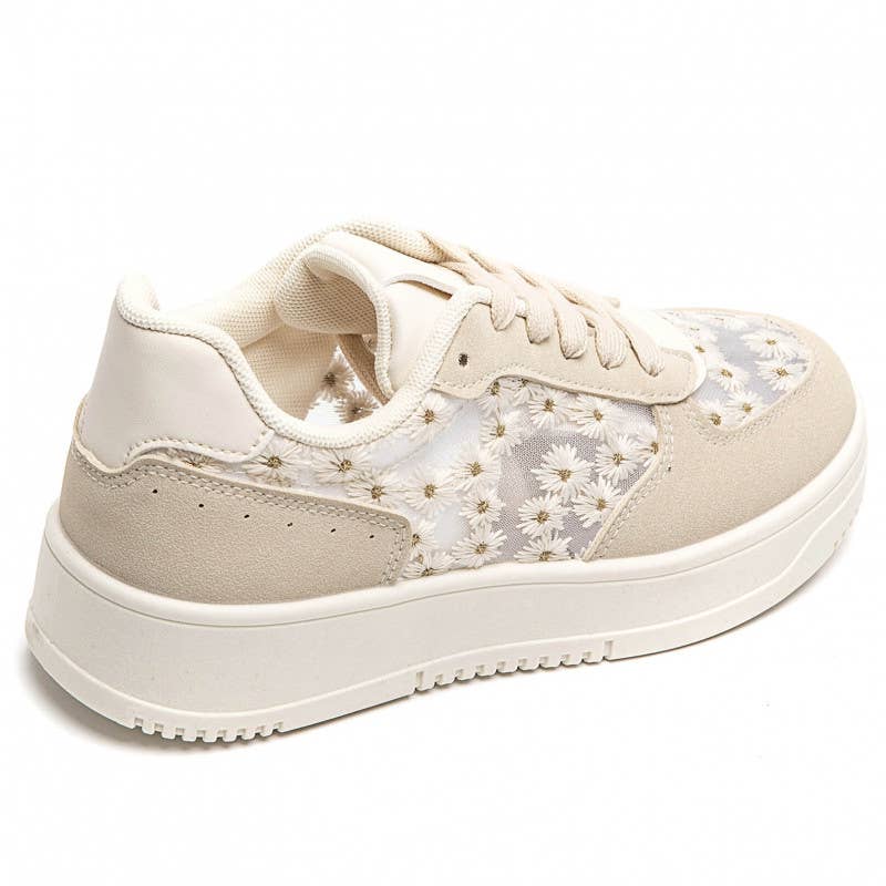 idealshoes - Wholesale Sneakers - Dames - idealshoes dames sneakers met bloemenprint5