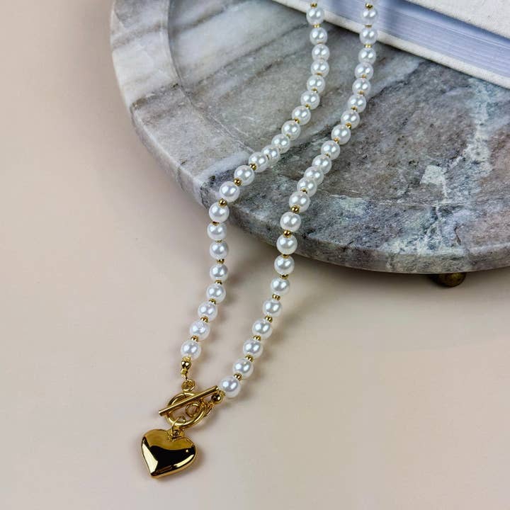 Heart of Pearl Necklace for wholesale by Everlume