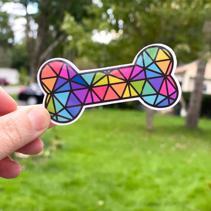 Stone Donut Design, LLC - Wholesale Sticker - Gem Dog Bone Vinyl Sticker2