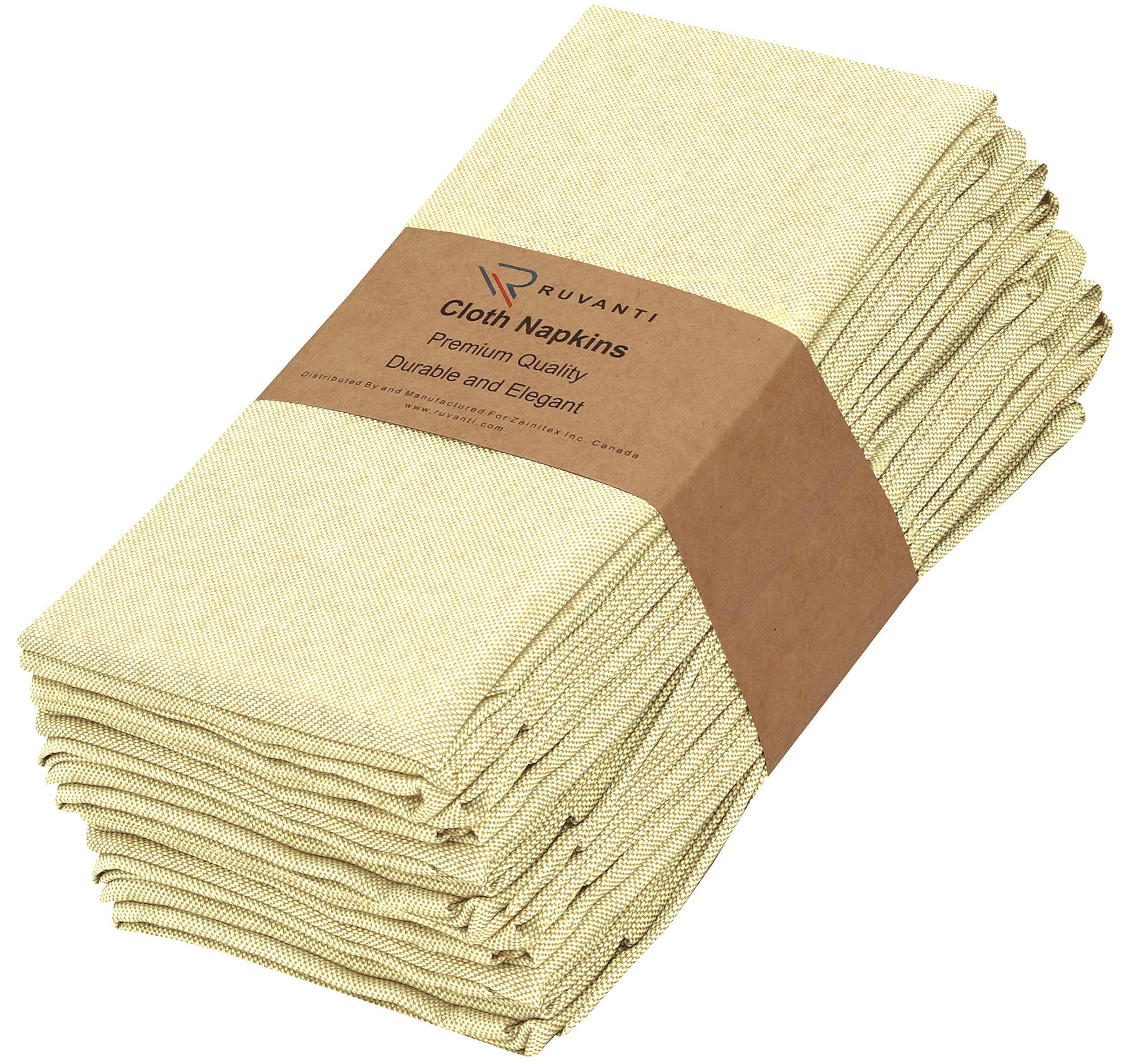 Ruvanti - Wholesale Dinner & Cloth Napkin - Box of 288 Cloth Napkins Set, 18x18 Inch, Chambray Fabric6