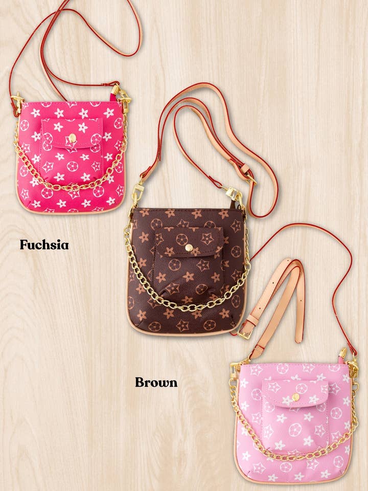 Fuchsia Girls Inspired mini purses. for wholesale by Kids Charm Online