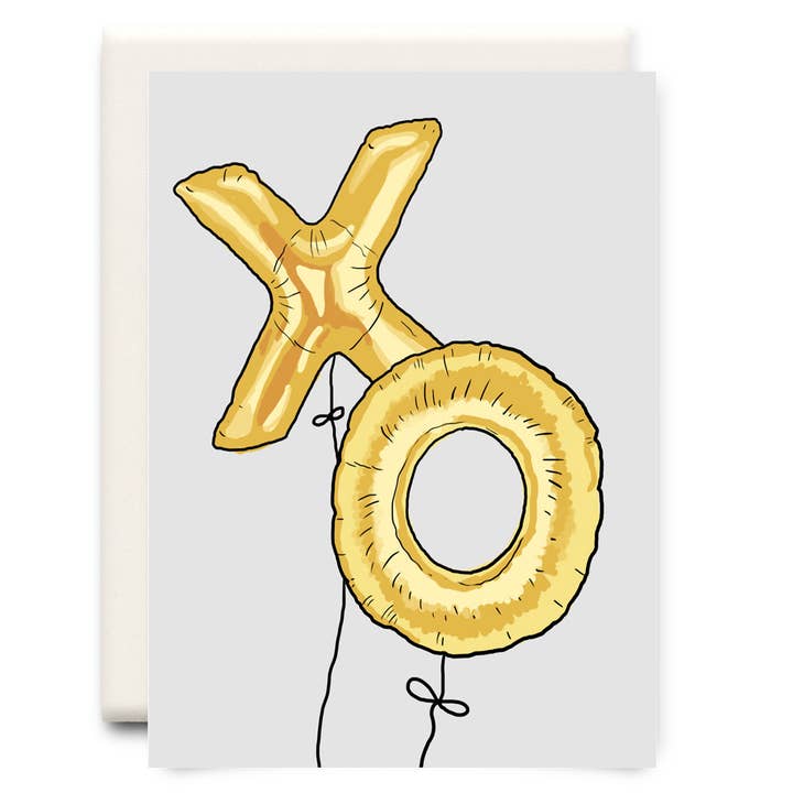XO Balloons | Friendship Greeting Card for wholesale by Inkwell Cards