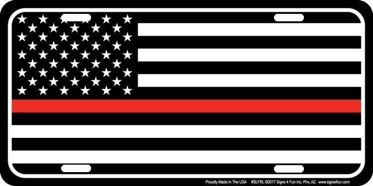 Signs 4 Fun – wholesale Skylt – Tunn röd linje - registreringsskylt0