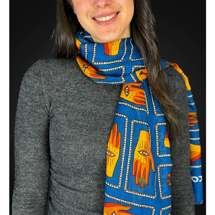 trinidad - Wholesale Handkerchief - Unisex - TURKISH EYE PASHMINA 180X60 CM. (Copy)2