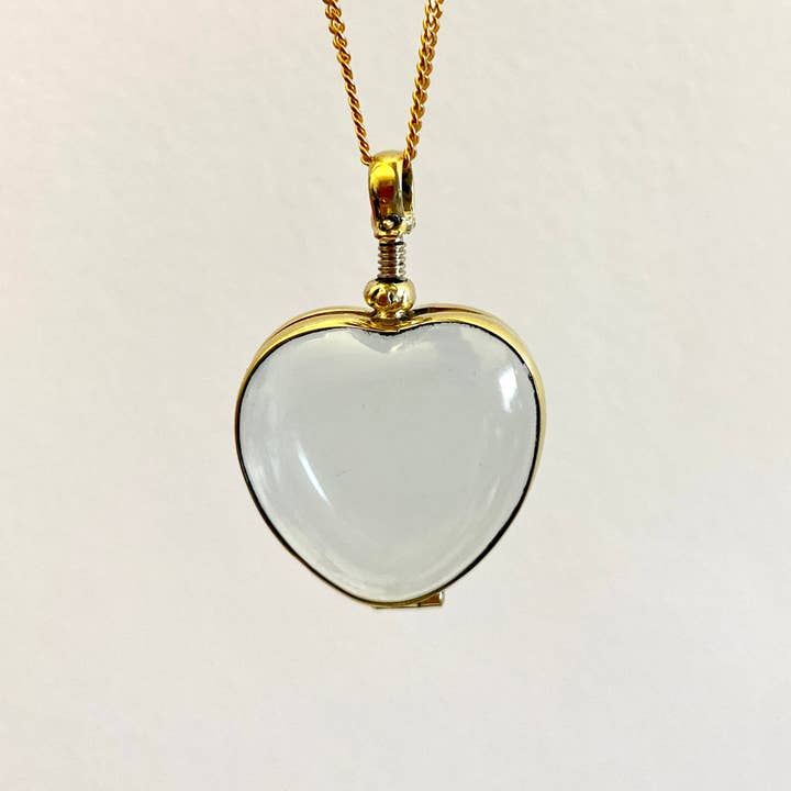 Gold Locket Necklace for Lock of Hair by LY Lockets for wholesale by Mon Bijoux