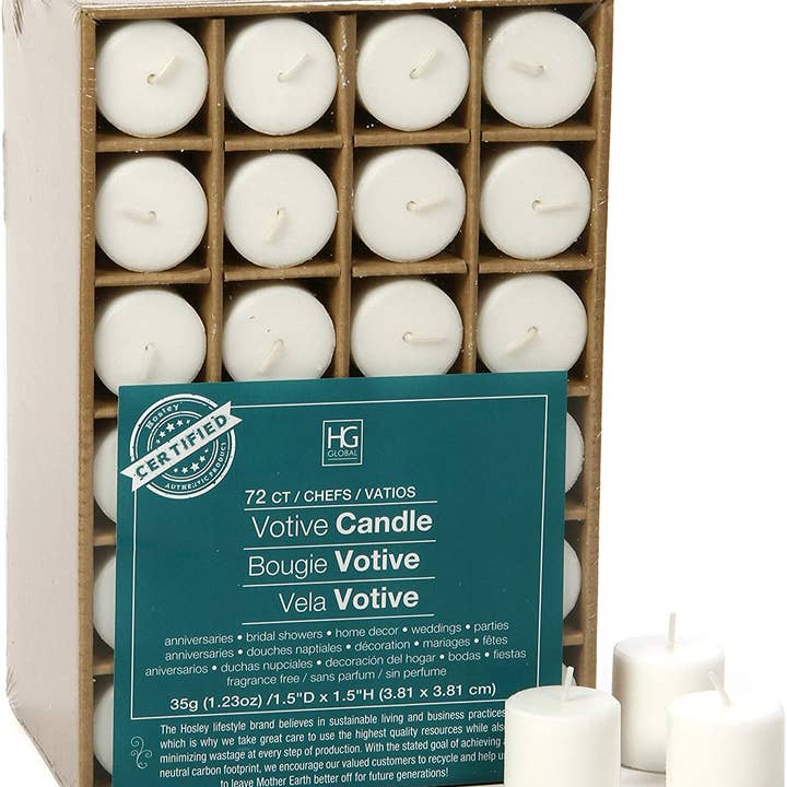 Hosley® 72pk 1.5x1.5in 35g Pressed Wht Vtv Cndl and other Purchase Wholesale unscented pillar candles. Free Returns & Net 60 Terms on Faire trending on Faire.