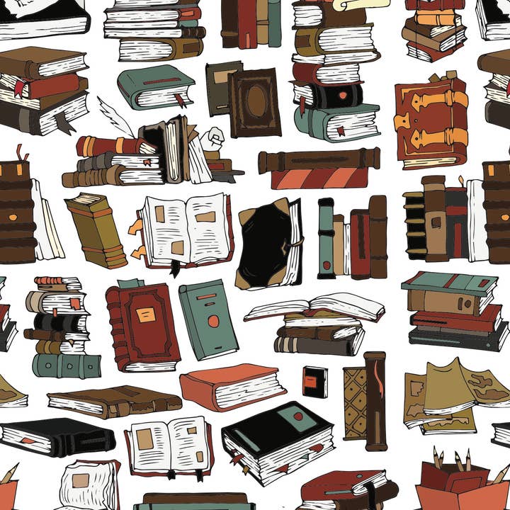Stesha Party - Wholesale Flat Wrap - Book Themed Gift Wrapping Paper