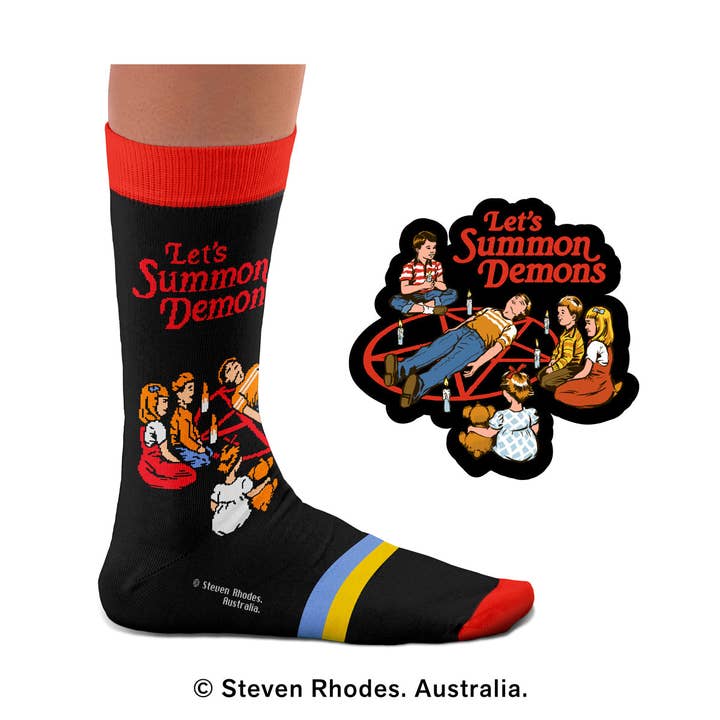 Let's Summon Demons Socks and other Purchase Wholesale lets summon demons. Free Returns & Net 60 Terms on Faire trending on Faire.