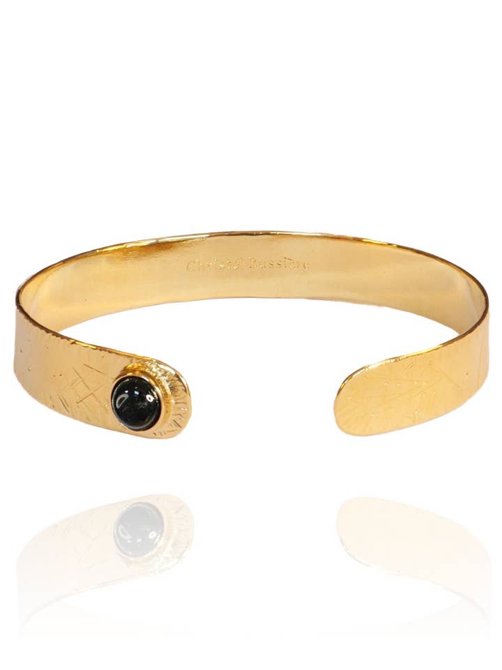 Cybele black bangle for wholesale by CHRISTEL BUSSIERE
