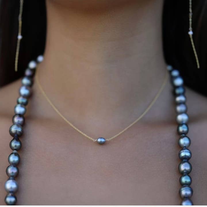 Misha Hawaii Jewelry - Vendita all'ingrosso Girocollo/collier - Girocollo Kenzie Keshi con perle di Tahiti