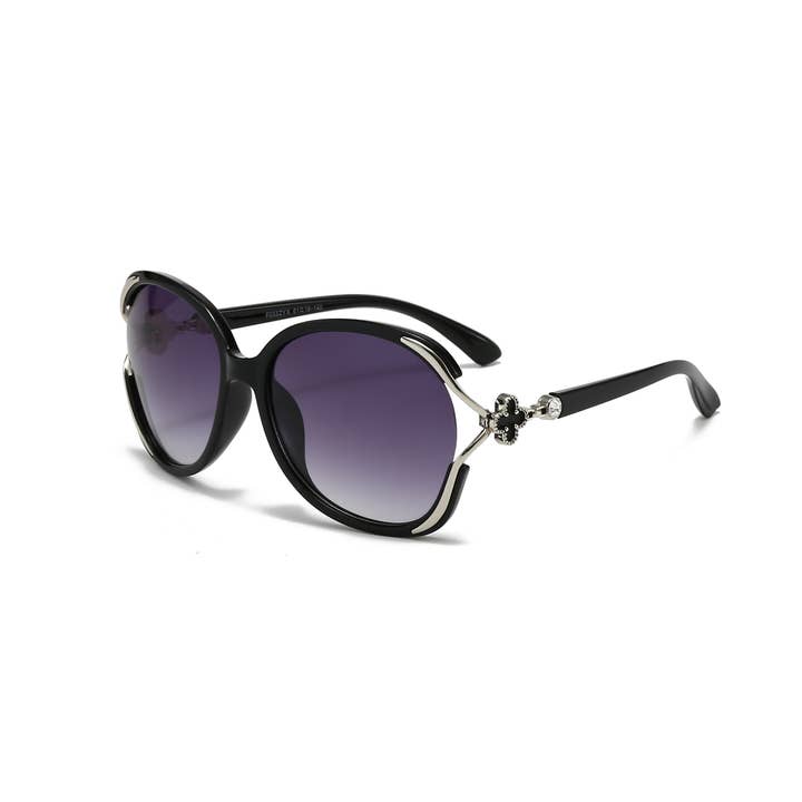 Trio Trading - Wholesale Sunglasses - Women's - Rhinestone Sunglasses For Women Big Lenses Assorted 12 Pack