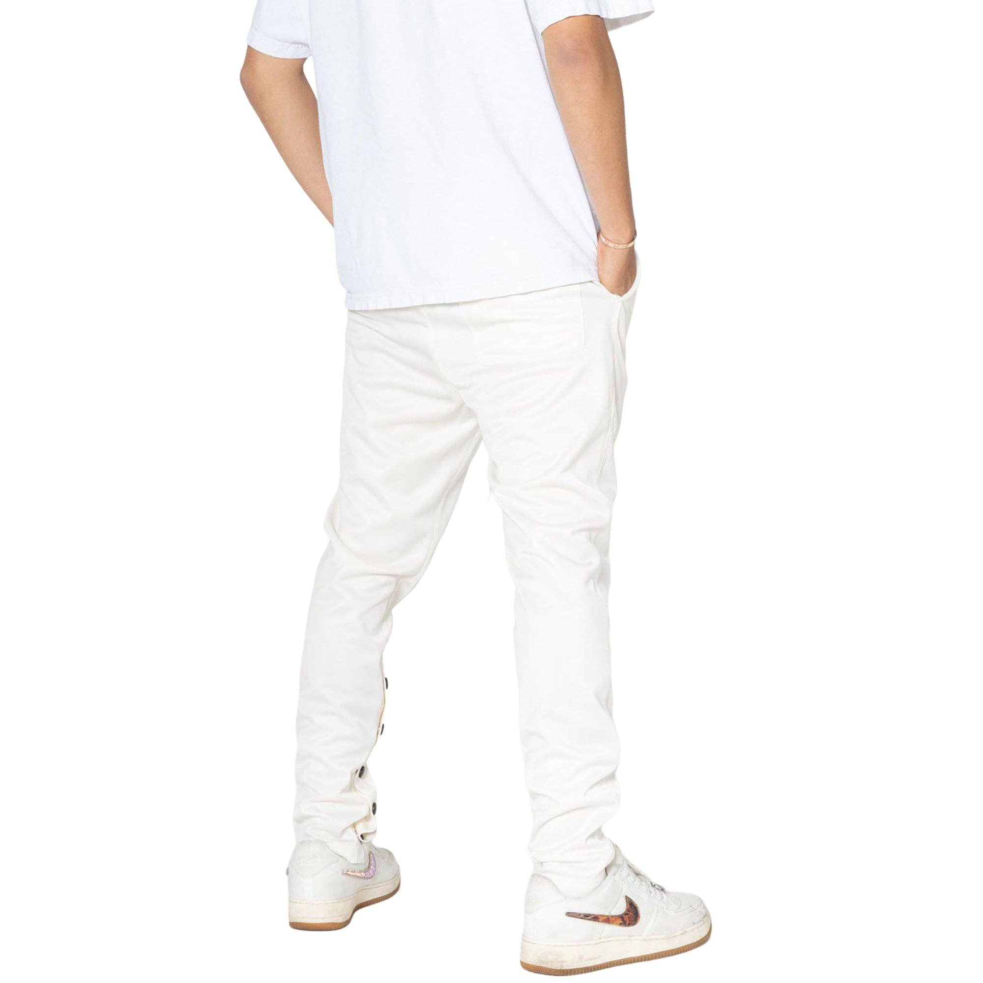 Robin K - Wholesale Pants - Men's - Blank State Men's Snap Track Pants in White2