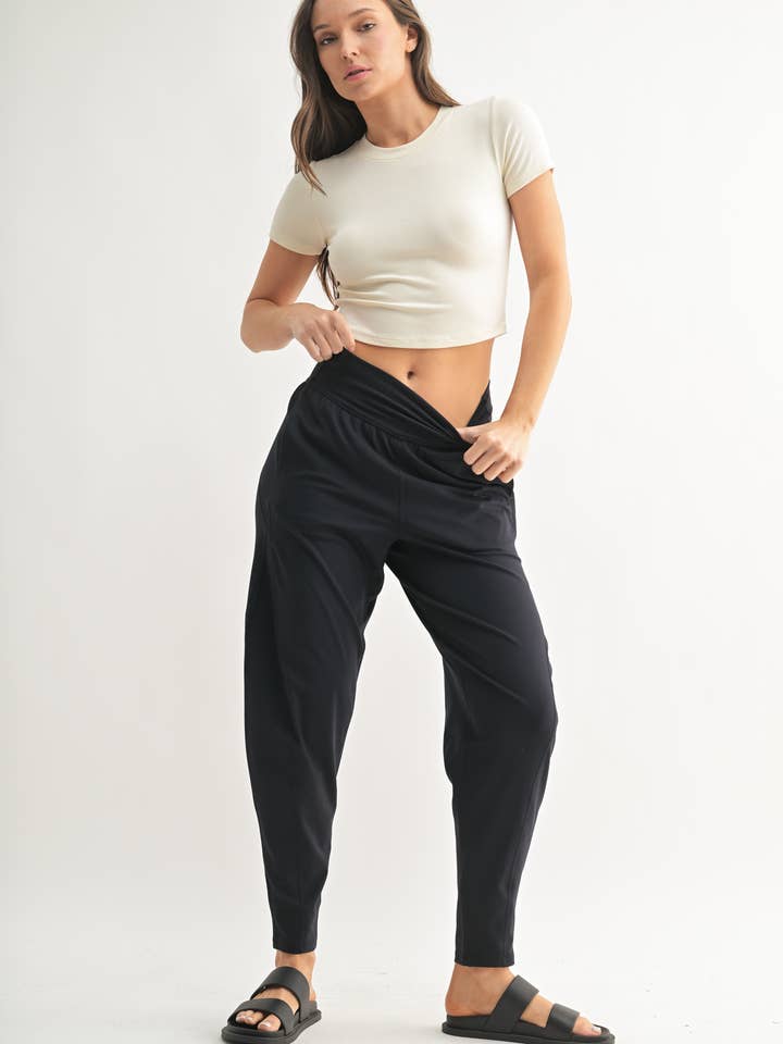 Mono B - Wholesale Athletic Top - Women's - Essential Micro-Ribbed Athleisure Baby Tee43