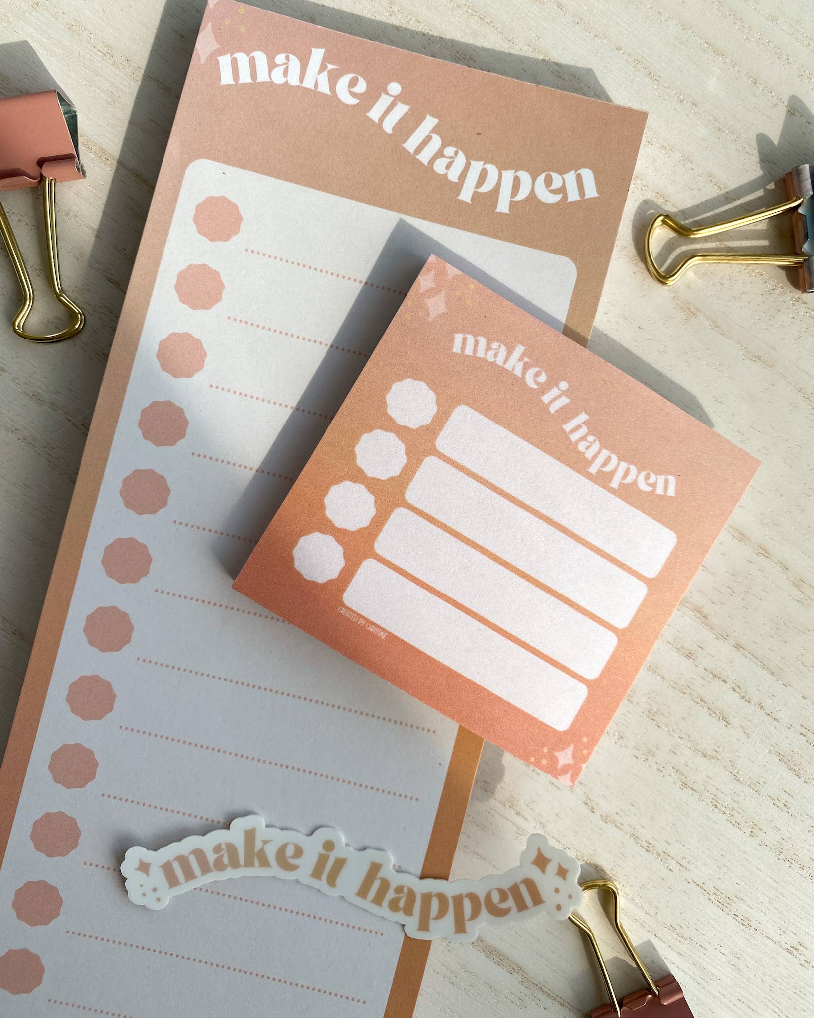 Created By Christine - Wholesale Sticky Notes - Make It Happen Sticky Notes1