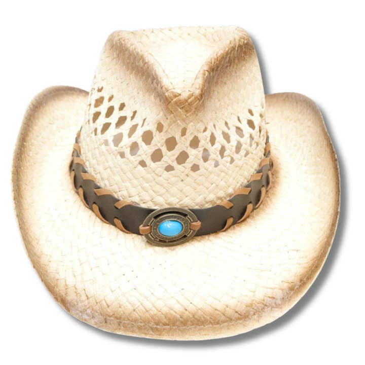 Chapeaux de Cowboy en Paille à la Mode - Assortis pour la vente par HALLEE
