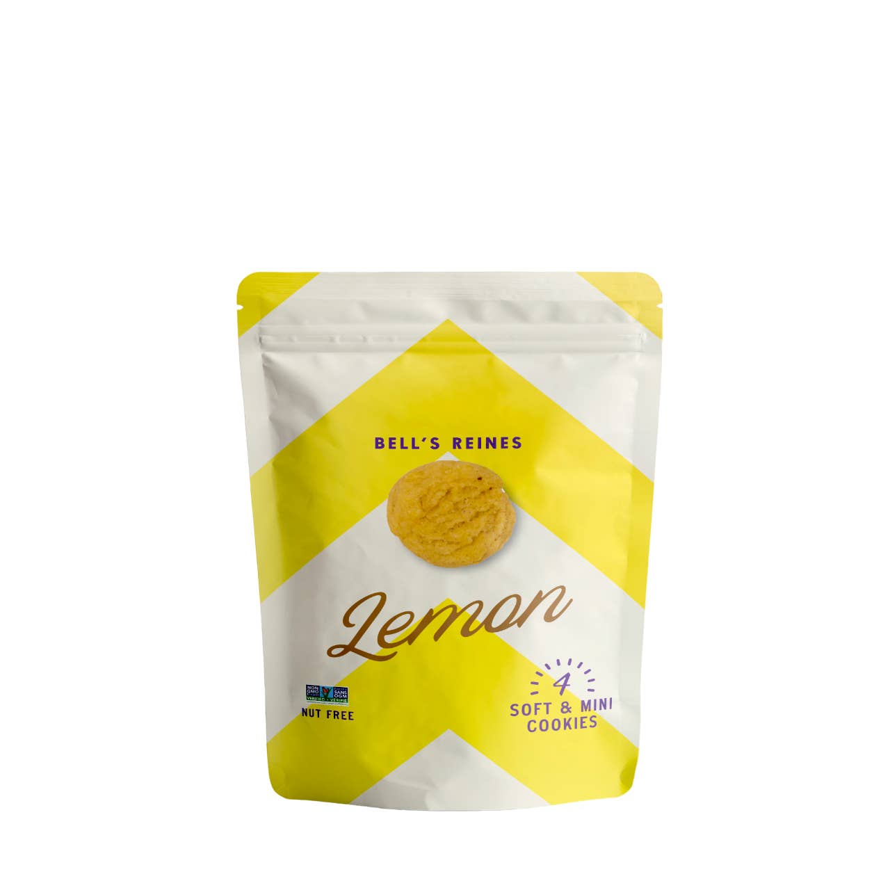 Bell’s Reines Gourmet Miniature Cookies - Wholesale Cookie - Artisanal Lemon Soft Gourmet Cookies – 4-Count Retail Pack