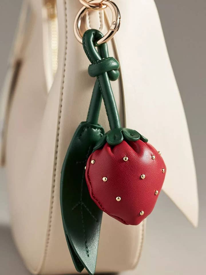 TG10810 Strawberry Keychain/Bag Charm for wholesale by MiMi Wholesale