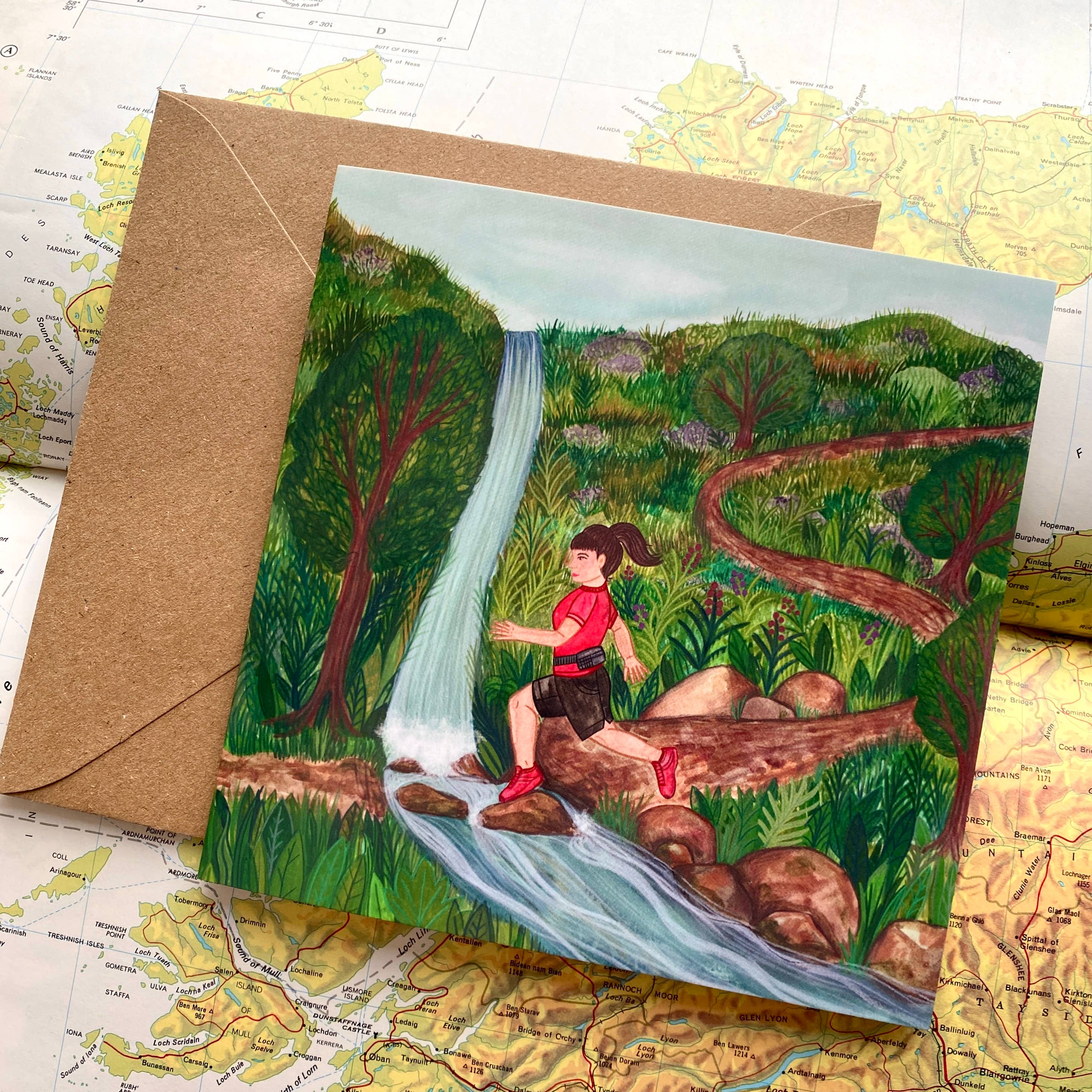 Samantha Dolan - Wholesale Everyday Greeting Card - Run into the Hills Greeting Card1