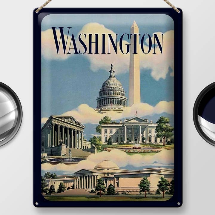 Femer - Wholesale Sign - Tin Sign Travel 30x40 cm Washington Capitol Monument1
