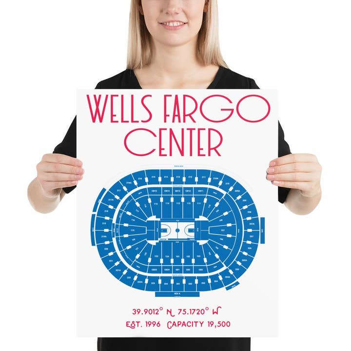 Stadium Prints by BTB - Wholesale Poster - Philadelphia 76ers Wells Fargo Center Stadium3