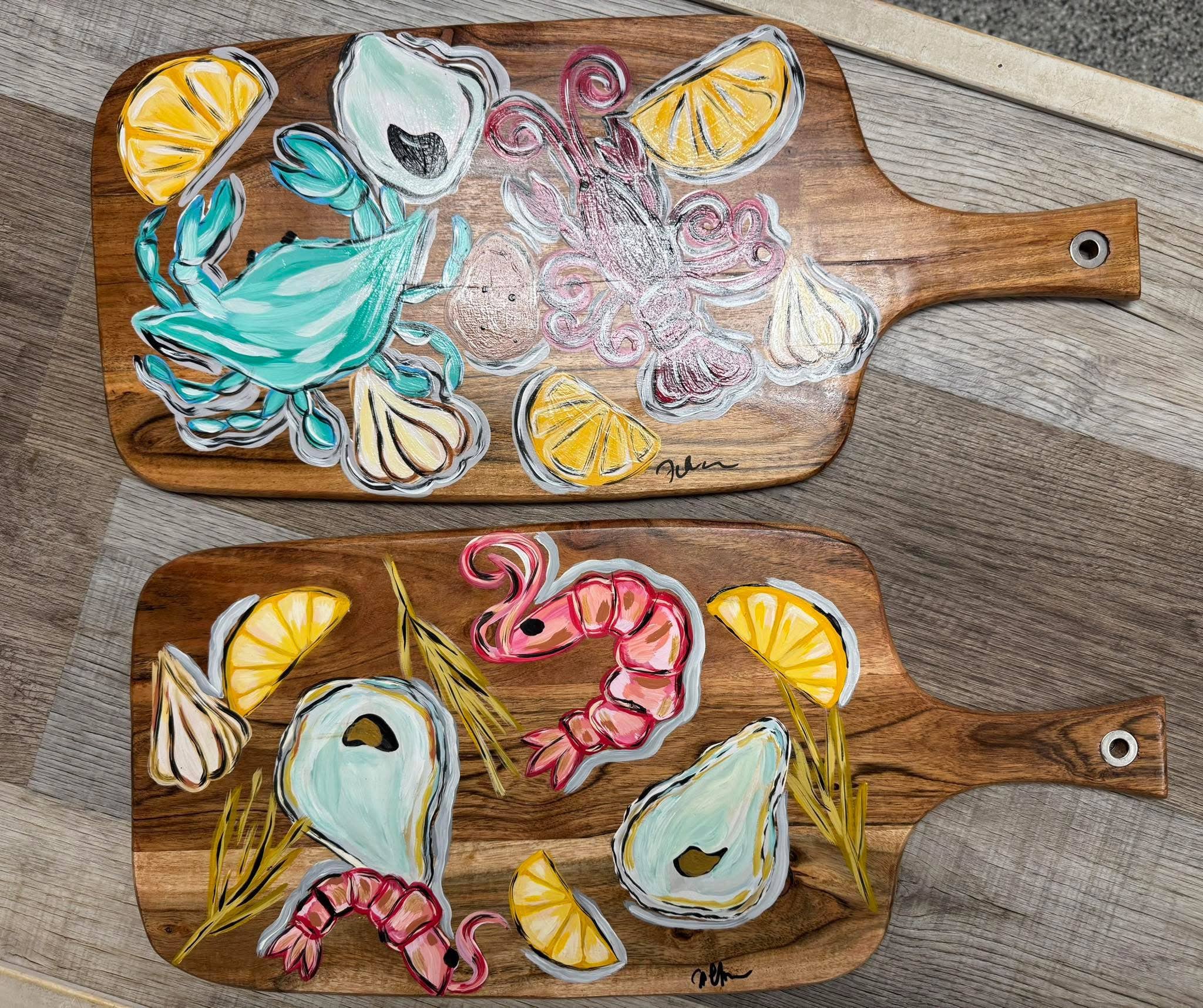 Southern Paint Designs – wholesale Ostbräda – Handmålade charkuteribrädor2