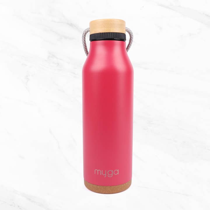 Myga - Wholesale Water bottle - Fiji Insulated Water Bottle with Bamboo Lid18