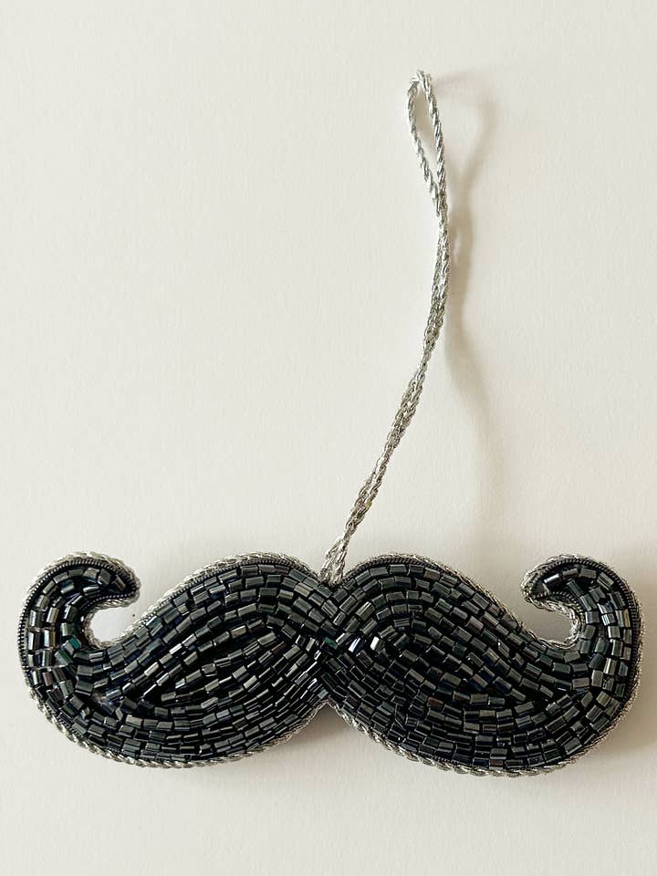 Handmade ornament MOUSTACHE for wholesale by Tinytiny.dk