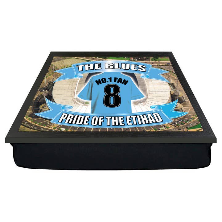 Manchester The Blues Football Shirt Etihad Stadium Lap Tray for wholesale by Ashbys Wholesale LTD