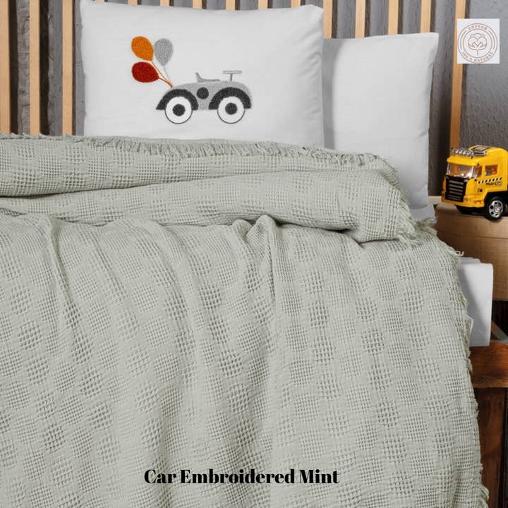 Omnis Pura – wholesale Bedding set – Child & baby – Unisex Baby Waffle Muslin Pike Bedding Set–5 Styles3