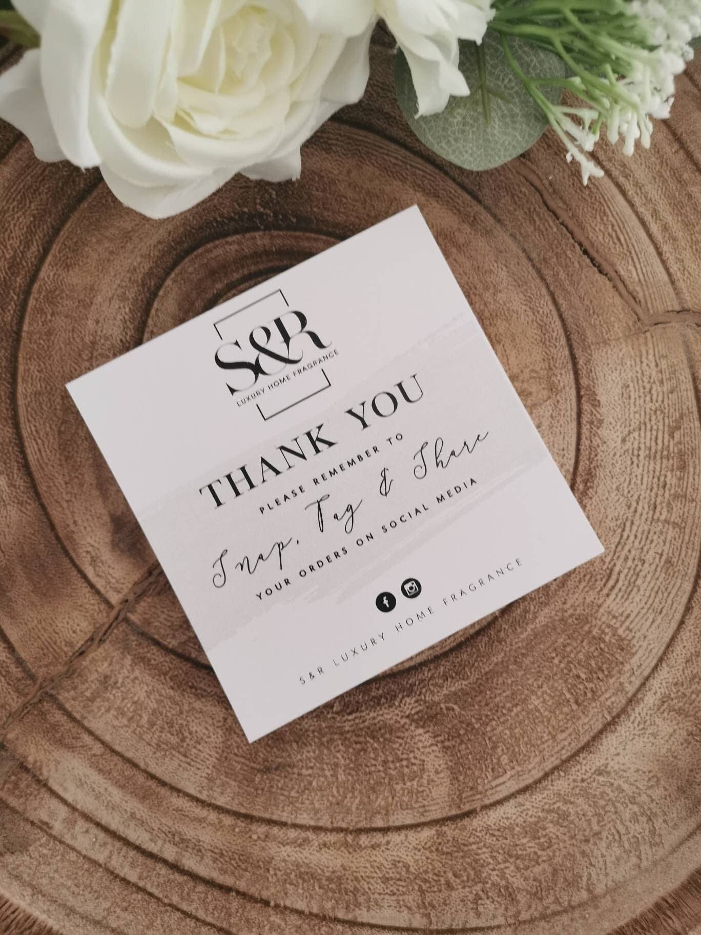 SR Creative Studio – wholesale Thank you card – Custom Business, Snap Tag, Compliment & Thank You Cards6