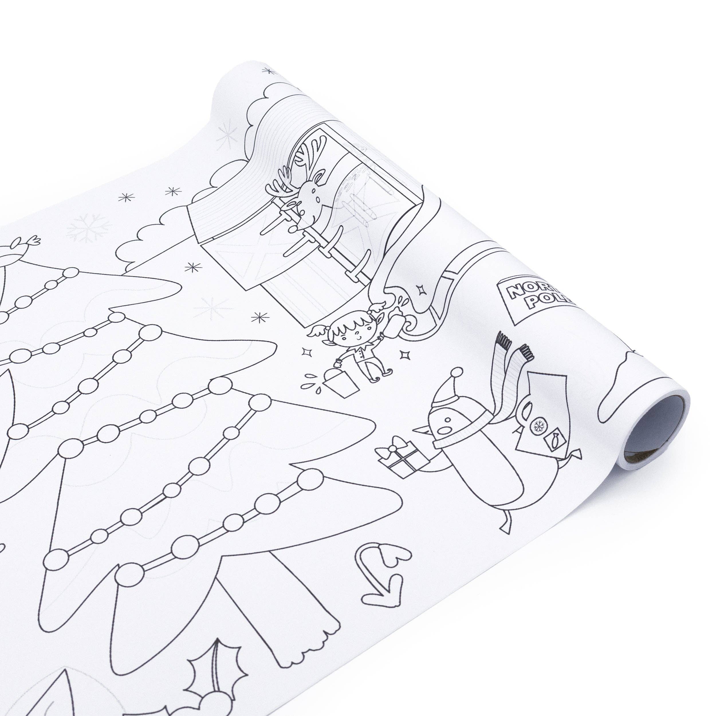 Robert Frederick Ltd - Wholesale Coloring & Activity Book - Kids & Baby - Colour Your Own 3m Christmas Poster – Festive Stick & Colour Activity2