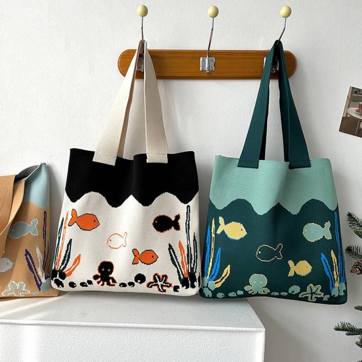 Funkyrel® Atzbranding Limited - Wholesale Tote Bag - Women's - Cosbai - Undersea World Theme Shoulder Bag