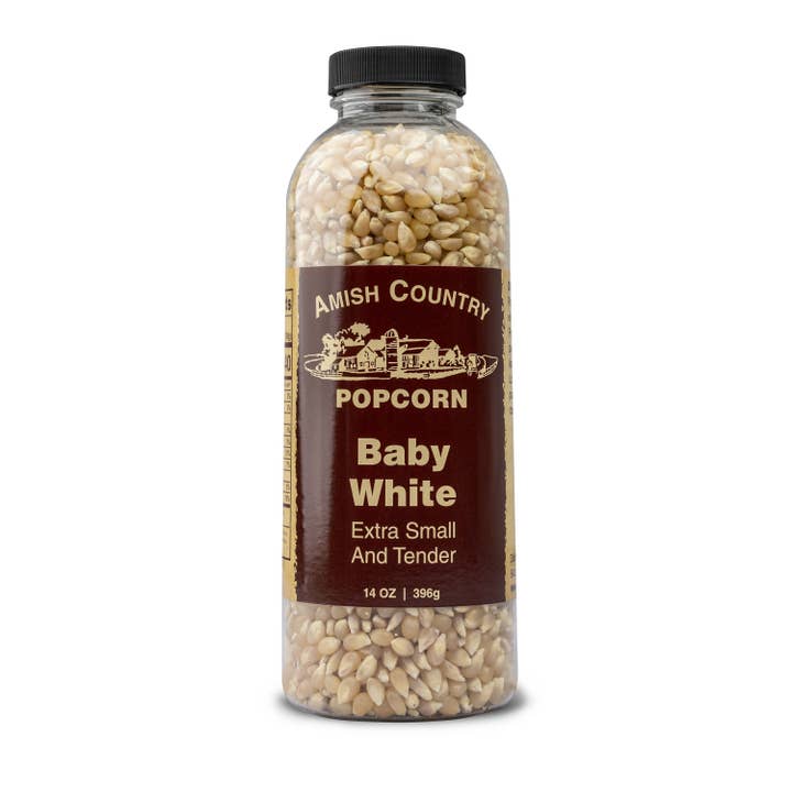 Amish Country Popcorn - Vente Pop-corn - Bouteille de 14 oz de maïs soufflé blanc sans coque pour bébé0