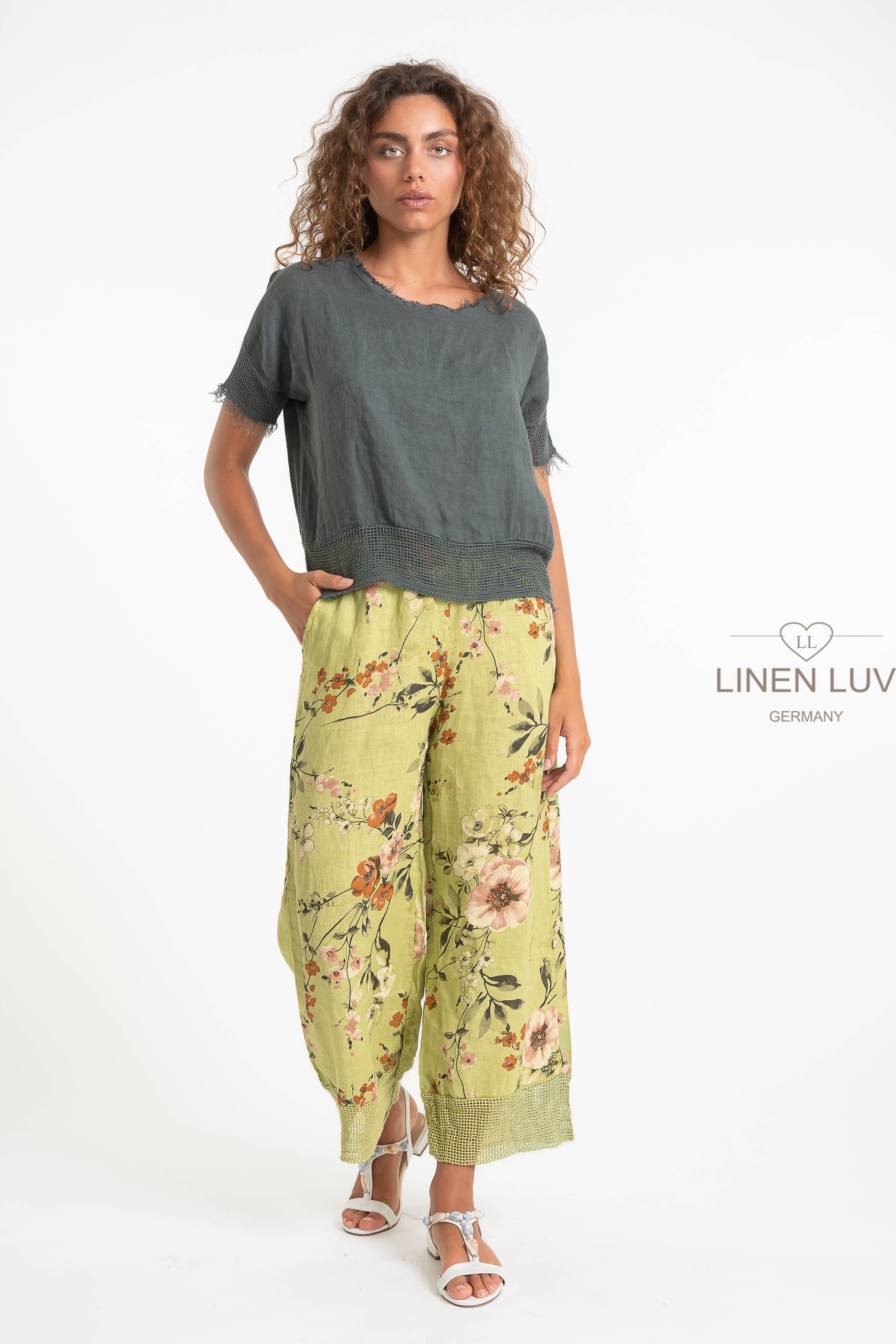 ASFALT SS25 - Fransk Linned Top Linen Luv (TP1524-201) for engroshandel på Faire