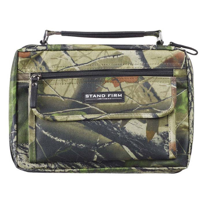 Christian Art Gifts - Wholesale Bible Cover - Bible Cover Organizer Camouflage Stand Firm 1 Cor 16:13