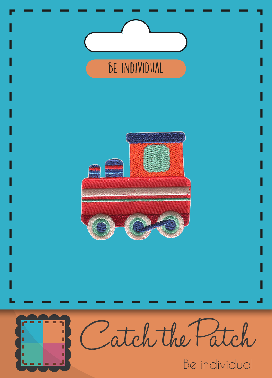 red Iron on Patch - Locomotive Train Vehicle for wholesale on Faire1