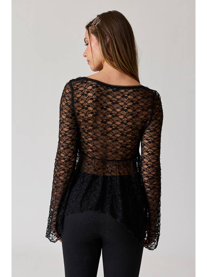 Papermoon - Wholesale Blouse - Women's - PT18216 - Ella Sweetheart Lace Top4