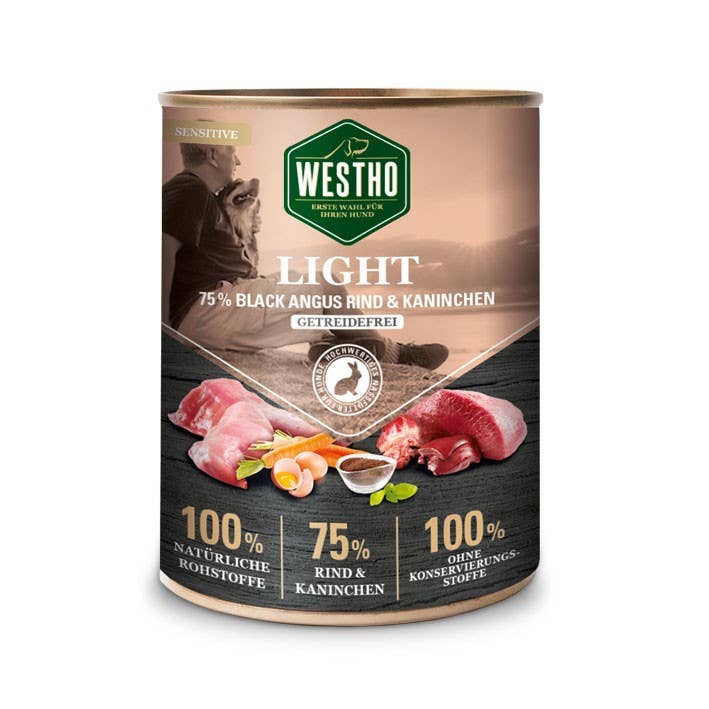 WESTHO - Wholesale Pet Food - Dog - Dog Food Light 800g (75% Black Angus Beef & Rabbit)