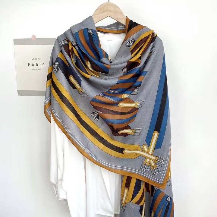 Elegant Striped Fashion Scarf for wholesale by LUV & Co.