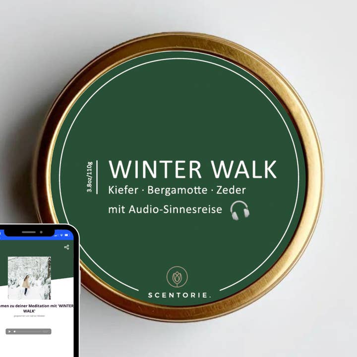 WINTER WALK Rapeseed Wax Scented Candle 110g/20h Wood Wick for wholesale by SCENTORIE.