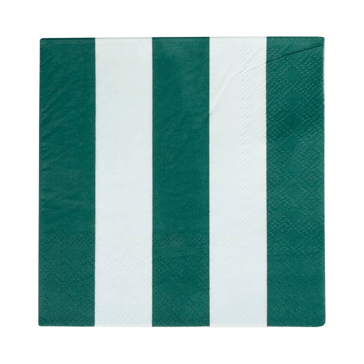 My Mind’s Eye - Wholesale Disposable Napkin - BOW1138 - Red and Pink Green and Mint Striped Cocktail Napkin Set