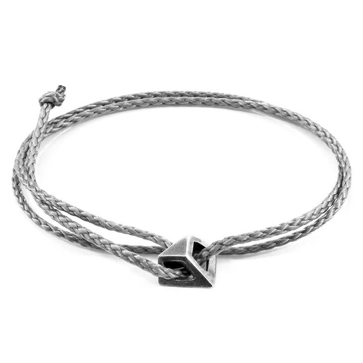 Arthur Silver and Rope SKINNY Bracelet for wholesale by ANCHOR & CREW