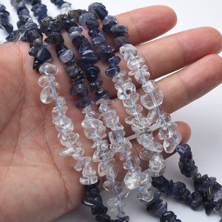 Natürliche Iolith-Kristall-Chips-Perlen für die Schmuckherstellung, GRN548 für den Großhandel von findings4uGem