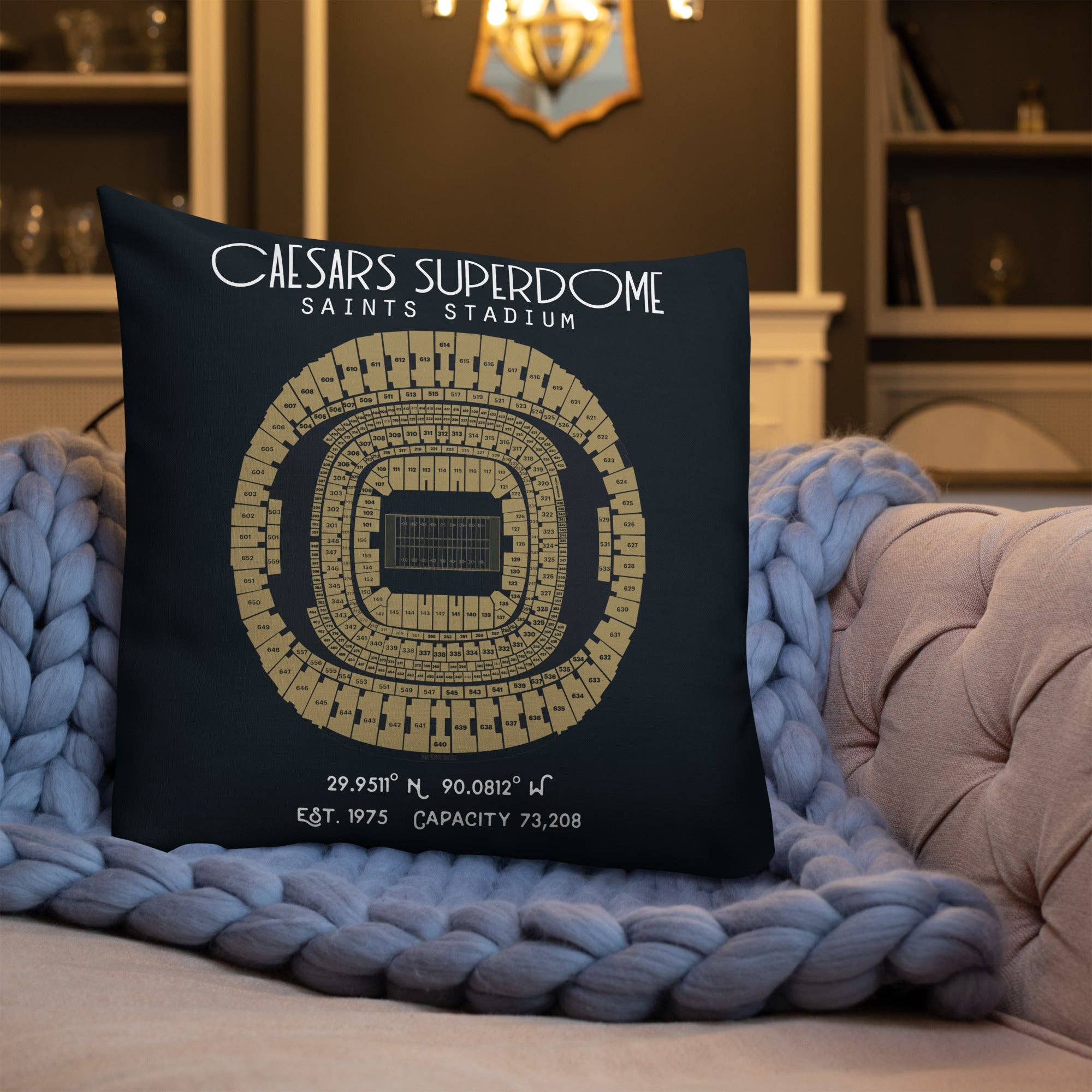 Stadium Prints by BTB - Wholesale Throw/Decorative Pillow - New Orleans Saints Football Stadium & City Pillows13