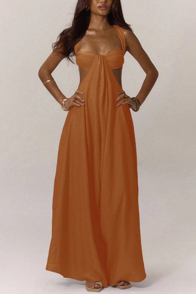 Mccolin - Wholesale Jumpsuit - Women's - Cutout Jumpsuit with Flowing Skirt7